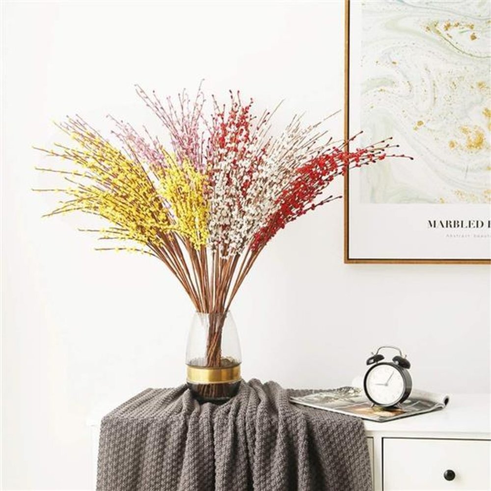 Artificial Flowers Jasmine Fake Foam Flowers for Wedding Bouquets Home Party